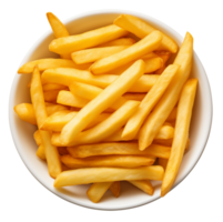 French fries crispy Isolated on transparent background png