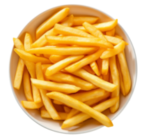 French fries crispy Isolated on transparent background png