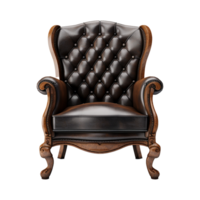luxo clássico Antiguidade braço cadeira isolado em transparente fundo png
