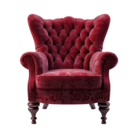 Luxury classical antique arm chair isolated on transparent background png