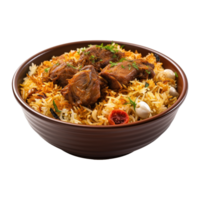 en skål av kyckling biryani isolerat på transparent bakgrund png