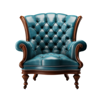 lujo clásico antiguo brazo silla aislado en transparente antecedentes png