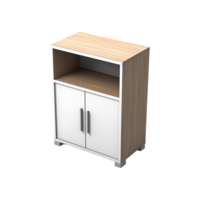 3d render cabinet isolated on transparent background png