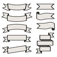 Set of ribbons banner vector