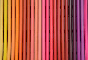 Set of colored pencils lying vertically. Nice gradient. Abstract beautiful background. photo