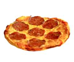 Delicious classic pepperoni pizza isolated on a transparent background. Delicious pepperoni pizza, mozzarella cheese png