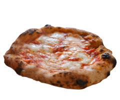 tasty pizza margarita on transparent background .Fresh Homemade Italian Pizza Margherita with buffalo mozzarella and basil .Neapolitan pizza with spices, tomatoes and cheese mozzarella png