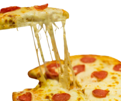 Pizza mit Käse isoliert auf transparent Hintergrund. Margherita Pizza. frisch hausgemacht Italienisch Margherita Pizza mit Büffel Mozzarella und Basilikum. neapolitanisch Pizza mit Gewürze, Tomaten und Mozzar png