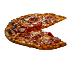 délicieux classique pepperoni Pizza isolé sur une transparent Contexte. délicieux pepperoni pizza, mozzarella fromage png