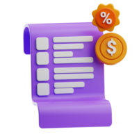 Profit sales business illustration 3d png