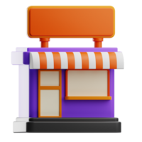 Shop sales business illustration 3d png