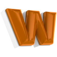 Chocolate alphabet font w 3d render png
