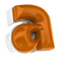 choklad alfabet font en 3d framställa png