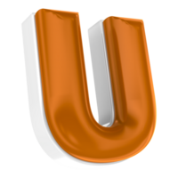 u font choklad 3d framställa png