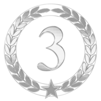 Anniversary Number 3 Silver png