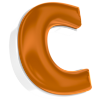 c font cioccolato 3d rendere png