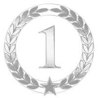 Anniversary Number 1 Silver png