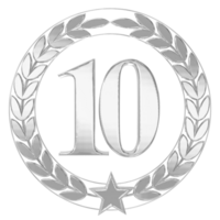 anniversario numero 10 argento png