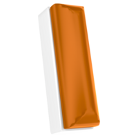 Chocolate alphabet font l 3d render png