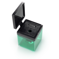 sharpener with green case and insulated black plastic for scene creation png