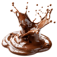 chocolate Leche chapoteo en transparente antecedentes png