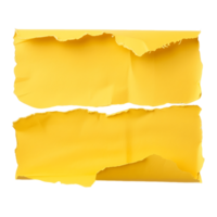 Gelb Papier zerreißen ausgeschnitten transparent Hintergrund png