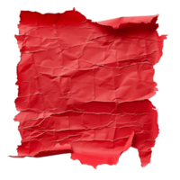 Red Paper Tear on Transparent Background Cutout png