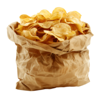 Bag of Chips on Transparent Background Cutout png