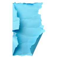 Isolated Azure Torn Paper with Alpha Channel png