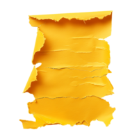 Isolated Yellow Torn Paper Transparent Background png