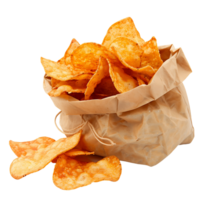 Transparent Cutout of Potato Chips Bag png
