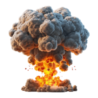 nucleare fungo nube ritagliare su trasparente png