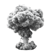 nucléaire explosion avec champignon nuage sur transparent coupé png