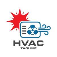 hvac logo diseño plantilla, enfriamiento y calefacción logo ilustración. vector