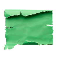 Green Paper Tear on Transparent Background Cutout png