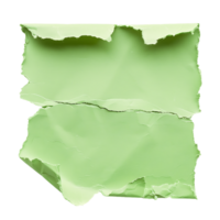 Green Paper Tear on Transparent Isolated Image png