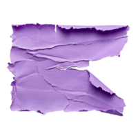 Purple Paper Tear on Transparent Isolated Image png