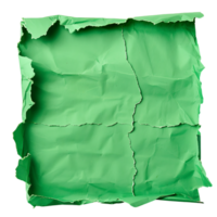 Transparent Background Isolated Green Paper Tear png