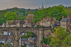 Charming Village with Stone Bridge in Knaresborough, North Yorkshire photo