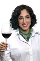 sommelier fille avec sa verre de rouge du vin sur neutre Contexte png