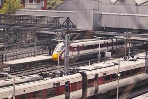 Urban Train Station Aerial View in Leeds photo