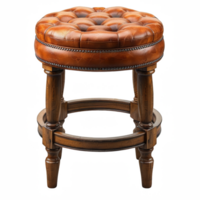 High wooden bar stool on transparent background png