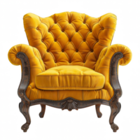 vintage couro cadeira em transparente fundo png