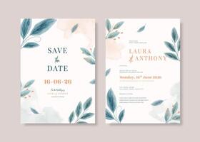 Beautiful rustic wedding invitation template vector