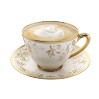 une tasse de café avec fouetté crème sur Haut transparent Contexte. png