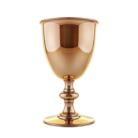 Golden goblet on transparent background png