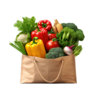 vegetable on the paper bag png