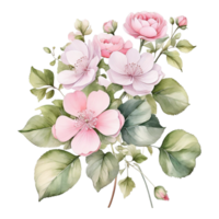 aquarelle floral fleur conception, aquarelle fleur arrangements floral, aquarelle fleur bouquet, aquarelle fleur conception png