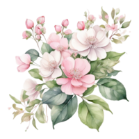 Watercolor Floral Flower Design, Watercolor Flower Arrangements Floral, Watercolor Flower Bouquet, Watercolor Flower Design png