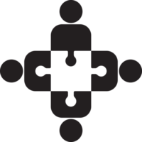 mind map man jigsaw glyph Icon. png